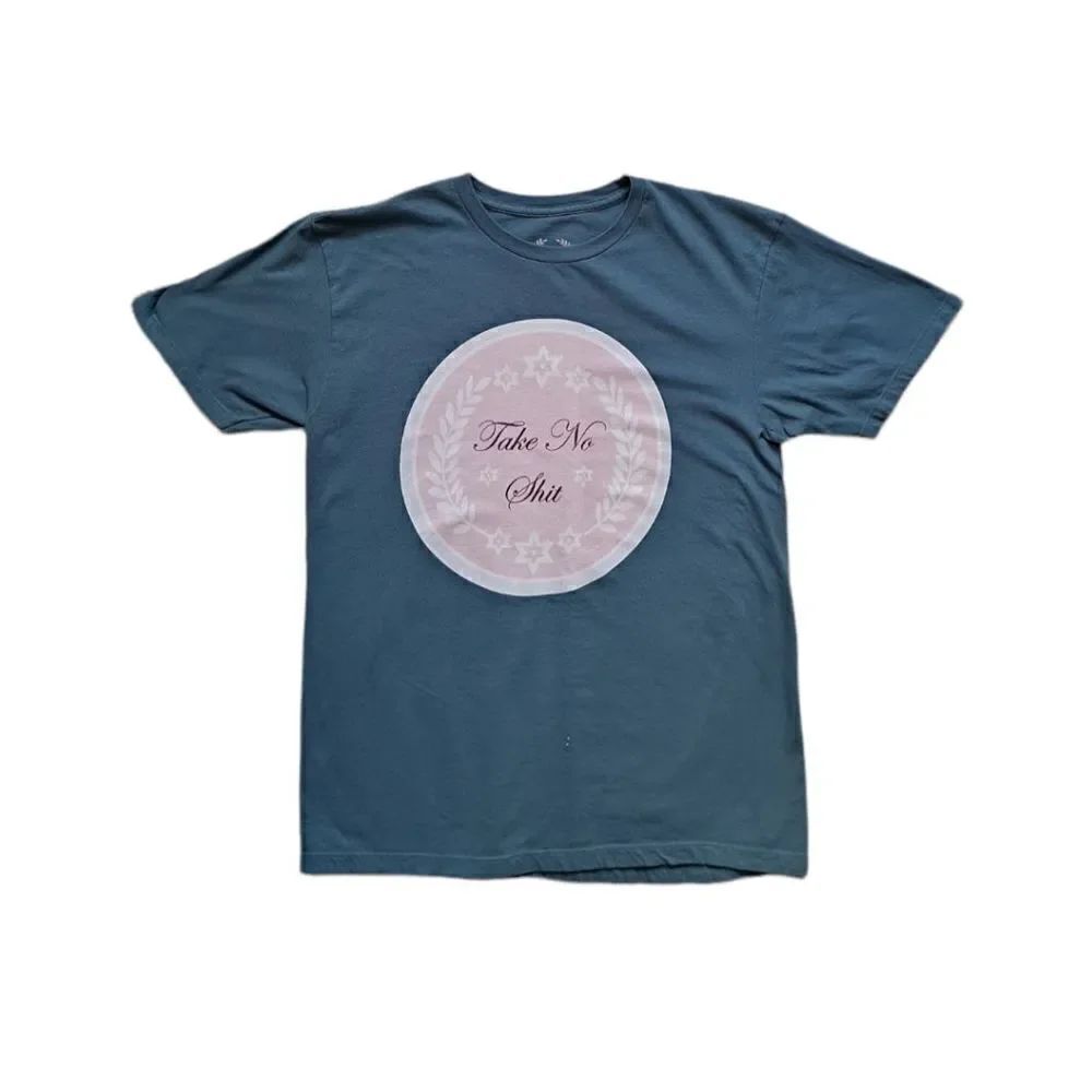 TeePublic Graphic Short Sleeve Tee Blue Pink White Medium
